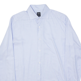 HUGO BOSS Tailored T-Stenson Mens Plain Shirt Blue Long Sleeve L