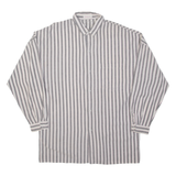 ESPIRIT Mens Shirt Grey Striped Long Sleeve 2XL