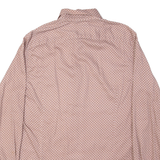 TED BAKER Star Patterned Mens Shirt Brown Long Sleeve L