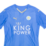 PUMA Leicester City F.C. Mens Football Shirt Jersey Blue V-Neck M
