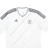 ADIDAS Germany F.C Mens Football Shirt Jersey White V-Neck L