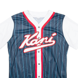 KARL KANI Mens Jersey White USA V-Neck M