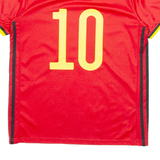 ADIDAS Belgium FA Mens Football Shirt Jersey Red V-Neck M