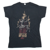 GILDAN Mens Band T-Shirt Black 2XL