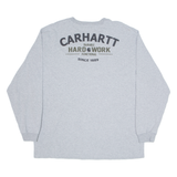 CARHARTT Mens T-Shirt Grey Long Sleeve XL
