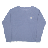 CARHARTT Womens T-Shirt Blue Long Sleeve M