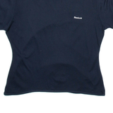 REEBOK Womens T-Shirt Blue V-Neck UK 16