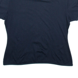 REEBOK Womens T-Shirt Blue V-Neck UK 16