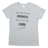 GILDAN Womens T-Shirt Grey M