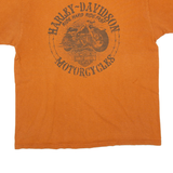 HARLEY DAVIDSON Mens Biker T-Shirt Orange XL