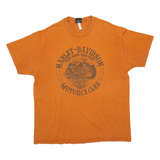 HARLEY DAVIDSON Mens Biker T-Shirt Orange XL