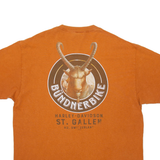 HARLEY DAVIDSON Mens Biker T-Shirt Orange XL