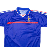 PREMIER France Mens Football Shirt Jersey Blue V-Neck L