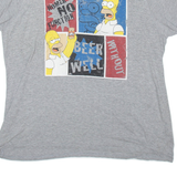 THE SIMPSONS Mens T-Shirt Grey XL