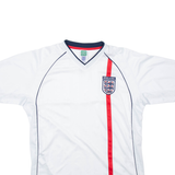 SCORE DRAW England Mens Football Shirt Jersey White V-Neck L
