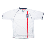SCORE DRAW England Mens Football Shirt Jersey White V-Neck L