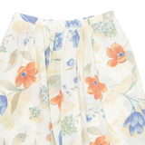 ALFRED DUNNER Womens A-Line Skirt Cream Knee Length Floral UK 16