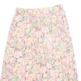THE VILLAGERS Womens A-Line Skirt Pink Midi 90s Floral S