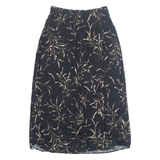 JUDY KNAPP Womens A-Line Skirt Black Midi Floral UK 12
