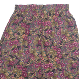 NORTON MCNAUGHTON Womens A-Line Skirt Purple Knee Length Floral M