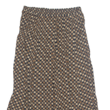 LIZ BAKER Womens A-Line Skirt Brown Midi Floral L