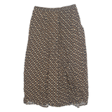 LIZ BAKER Womens A-Line Skirt Brown Midi Floral L