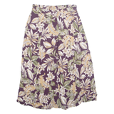 RADCLIFFE BY SAG HARBOUR Button Down Womens A-Line Skirt Purple Midi 90s M