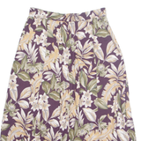 RADCLIFFE BY SAG HARBOUR Button Down Womens A-Line Skirt Purple Midi 90s M