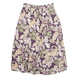 RADCLIFFE BY SAG HARBOUR Button Down Womens A-Line Skirt Purple Midi 90s M