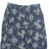 APPLESEEDS Pocketed Womens A-Line Skirt Blue Knee Length Floral XL