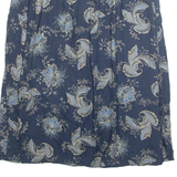 APPLESEEDS Pocketed Womens A-Line Skirt Blue Knee Length Floral XL