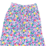 COMPONIX Womens A-Line Skirt Blue Knee Length 90s Floral M