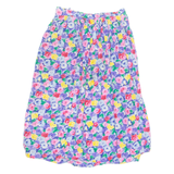 COMPONIX Womens A-Line Skirt Blue Knee Length 90s Floral M