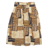 ALFRED DUNNER Womens A-Line Skirt Beige Knee Length 90s UK 8