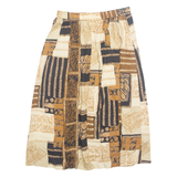 ALFRED DUNNER Womens A-Line Skirt Beige Knee Length 90s UK 8