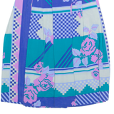 Womens A-Line Skirt Blue Knee Length Crazy Pattern UK 6