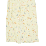 LIZ CLAIREBORNE Pocketed Back Slit Womens Straight Skirt Yellow Midi UK 10