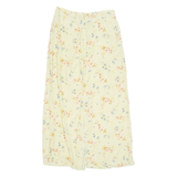 LIZ CLAIREBORNE Pocketed Back Slit Womens Straight Skirt Yellow Midi UK 10