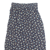 MIZ CALIFORNIA Womens A-Line Skirt Black Knee Length 90s Floral M