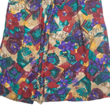 DISTINCTLY DIFFERENT Womens A-Line Skirt Beige Midi 90s Floral L