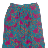 Womens A-Line Skirt Blue Midi 90s Floral M