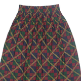 Womens A-Line Skirt Maroon Midi 90s Check S
