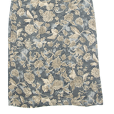TSAIBEH Womens Straight Skirt Grey Midi Floral UK 10
