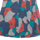 LIBERATED LADY Womens A-Line Skirt Red Knee Length 90s Floral UK 14