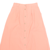 IC ISAACS Womens A-Line Skirt Orange Midi 90s UK 10