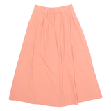 IC ISAACS Womens A-Line Skirt Orange Midi 90s UK 10