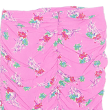 ZARA Womens Bandage Skirt Pink Short Floral XS
