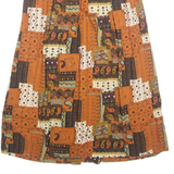 KB LAURENCE Womens A-Line Skirt Brown Midi 90s Paisley UK 8