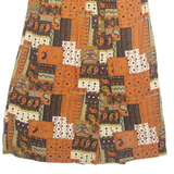 KB LAURENCE Womens A-Line Skirt Brown Midi 90s Paisley UK 8