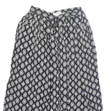 LIZ CLAIREBORNE Womens A-Line Skirt Black Midi 90s Crazy Pattern UK 10